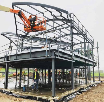 Steelwork’s speed of construction was one of the main reasons for its use
