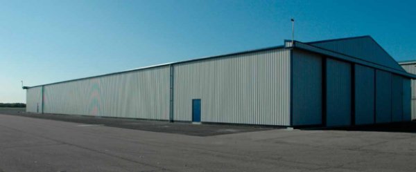 The completed hangar