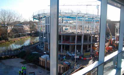 View of the cinema and River Chelmer from the John Lewis store