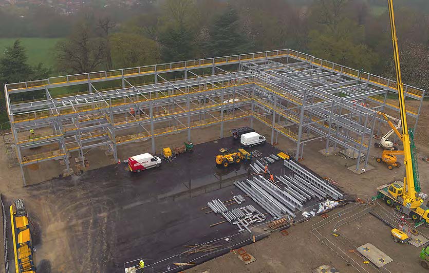 The steel erection programme was completed in 10 weeks