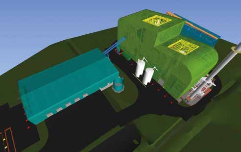 A conveyor system will connect the two buildings