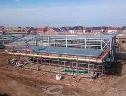 The school is a mixture of one- and two-storey elements