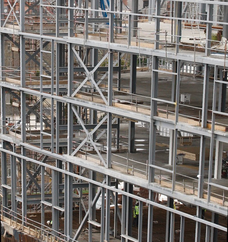 Typical bracing in a multi-storey braced frame