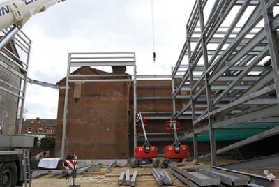 The car park was erected in a very confined site