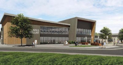 How the completed Tarka Leisure Centre will look when it opens next year