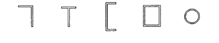 Typical element cross sections for light building trusses