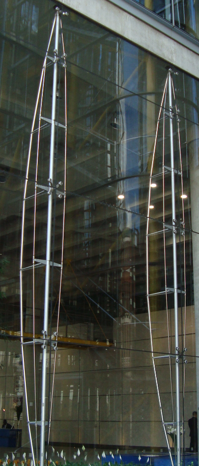 Cable stayed mullions