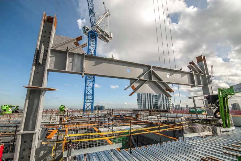 A transfer structure forms the level 15 terrace