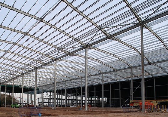 The low bay areas have impressive spans up to 34m-wide