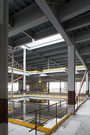 A large void penetrates the centre of the store