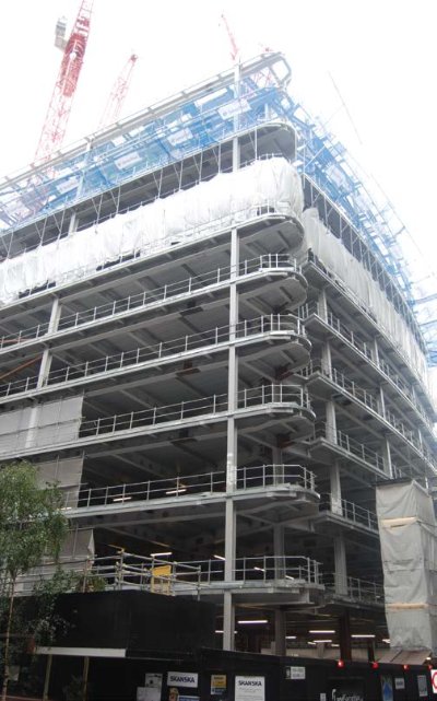 The project team has had to overcome challenges associated with the site’s confined plot