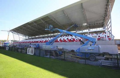 No plant equipment was allowed on the pitch