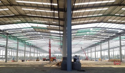The six span structure takes shape rapidly