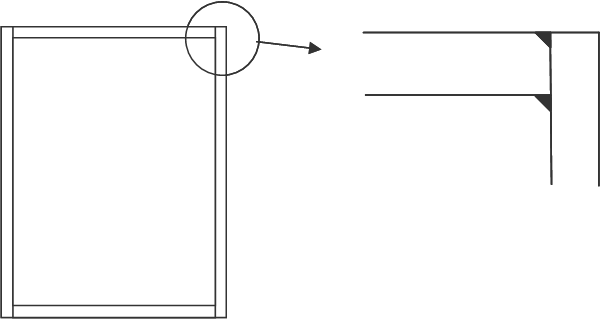 Typical corner welds in a box chord
