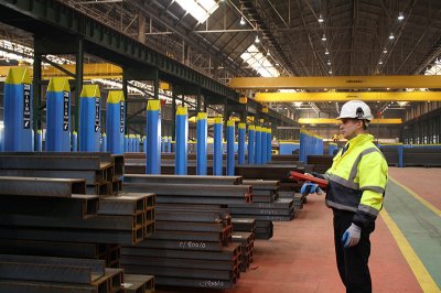 Rolled sections at British Steel, Teesside