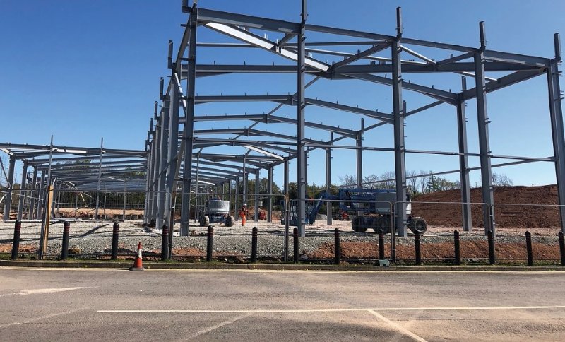 The steelwork erection programme nears completion