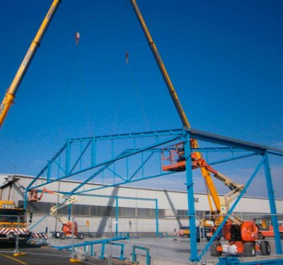Steel erection commences