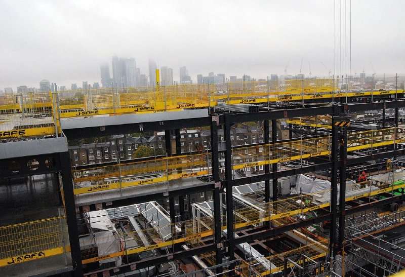 The majority of the new steelwork has been erected during the inclement winter months