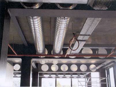 Distribution of service ducts in cellular beams with multiple openings for services