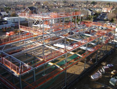 All of the steelwork will be left exposed within the new building