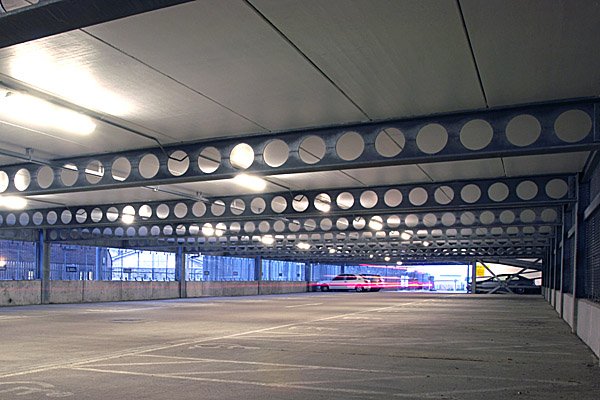 Steel-framed multi-storey car park, Cambridge (Image courtesy of Kloeckner Metals UK Westok)