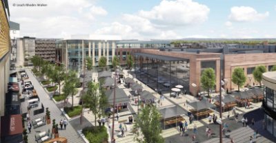 The scheme is centred around a new public realm