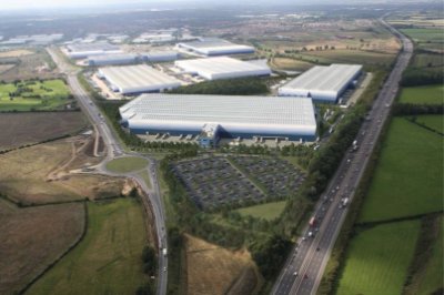 Illustration showing the entire Magna Park site with Plot 520 in the foreground and Plot 510 top left