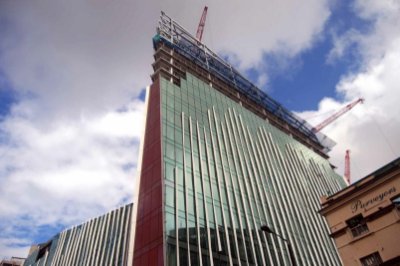 The South block soars over Victoria Station