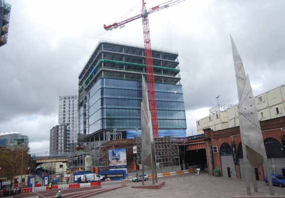 The cladding goes up on Building 101