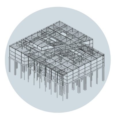 Steel model showing the school and its dividing street