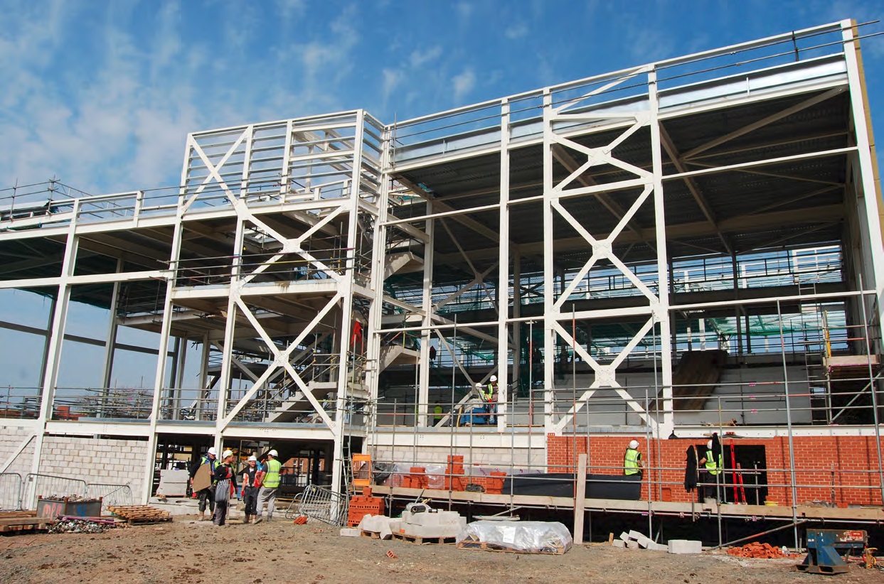 The cinema block has been one of the most complex parts of the steel programme