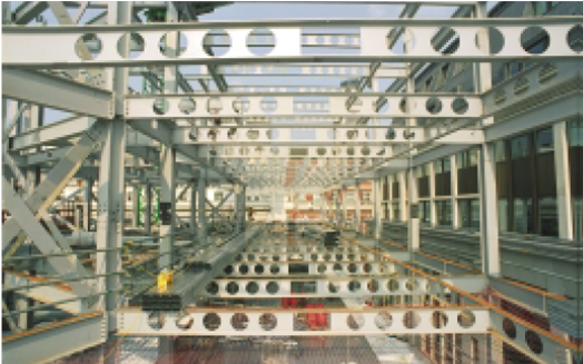 Long span cellular beams with service penetrations