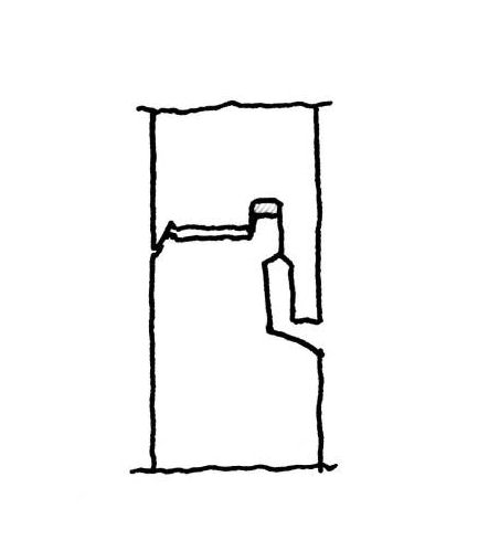 Typical section through joint in sandwich panels