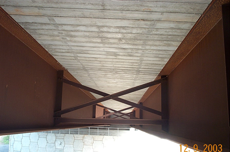Cross bracing arrangement M6 Toll, Bridge 523