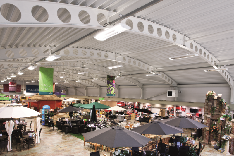 Cambered cellular roof beams (Image courtesy of Kloeckner Westok)