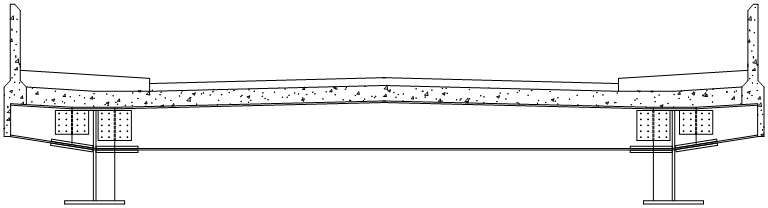 Ladder deck with cantilever beams