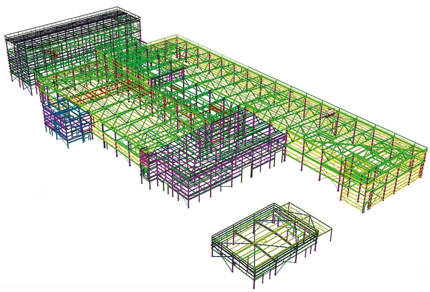 Steel model of the entire facility