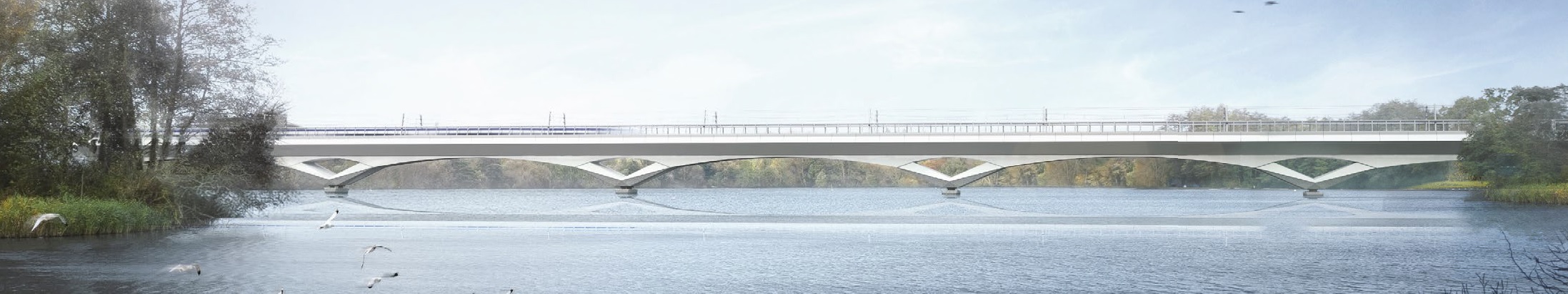 The viaduct is said to have an unobtrusive design and will be set low on the landscape