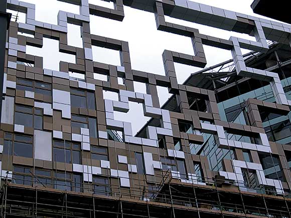 The complex fretwork screen has been likened to a 1990s computer game