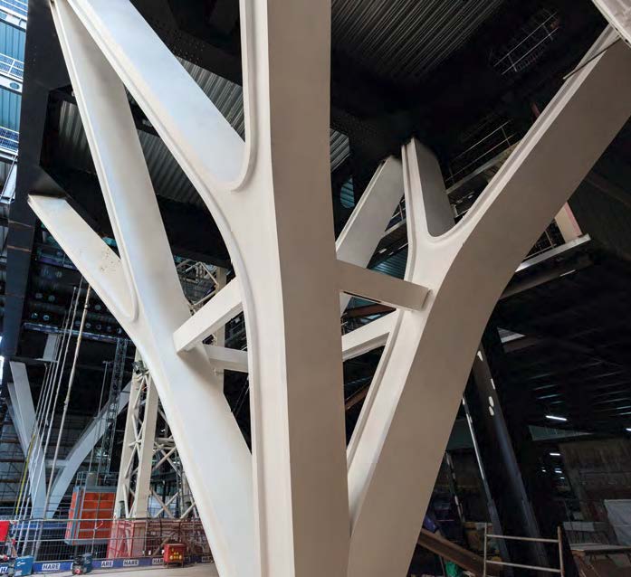 One of the steel trees