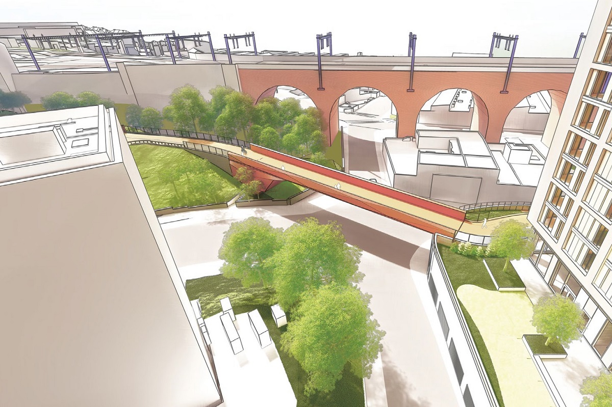 Stockport Interchange footbridge