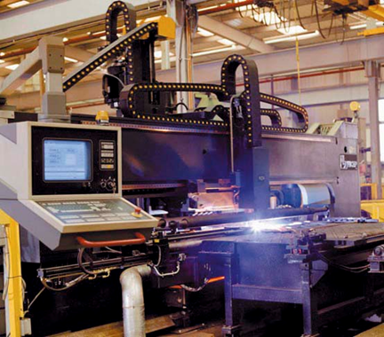 Modern, efficient steel fabrication factory