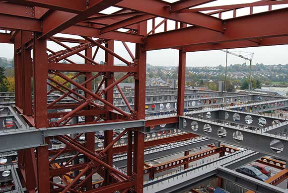 Braced cores provide the stability for the extension