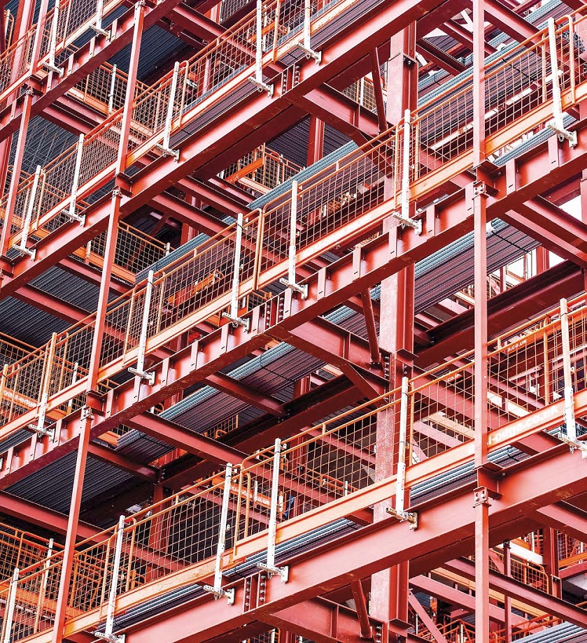 Steel was chosen for its spanning qualities