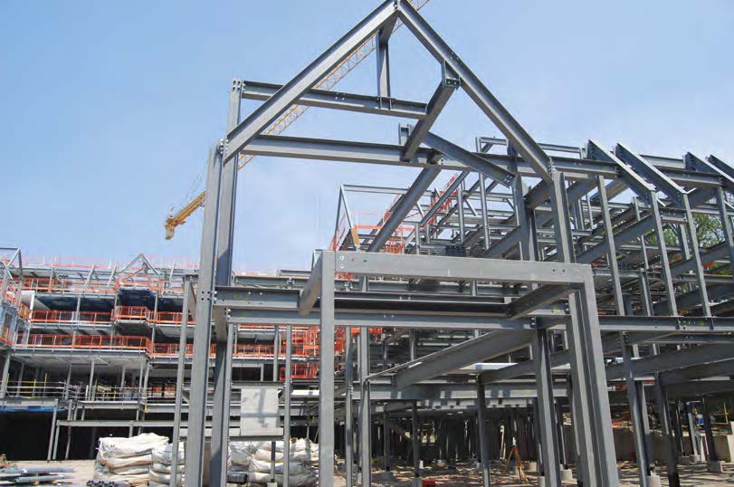 Steelwork was chosen for its speed of construction