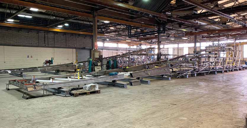 Bridge elements were fabricated into fully assembled sections