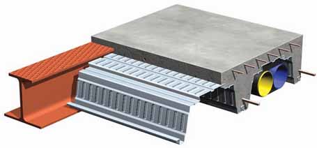 Integrated beam with deep decking