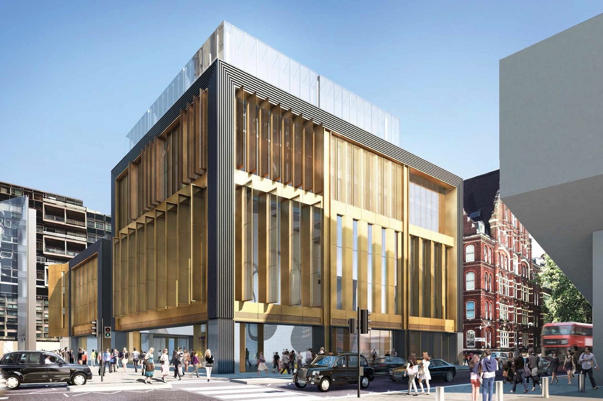 Visualisation showing the gallery’s retractable façades
