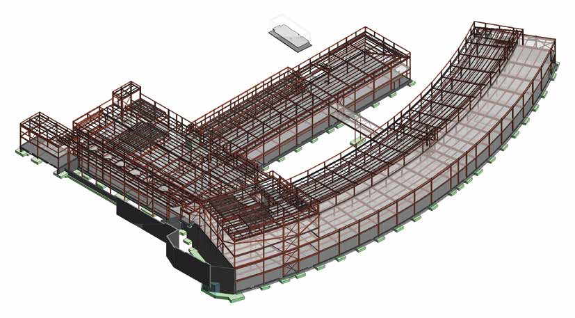 Steel design model of the Sunderland Campus
