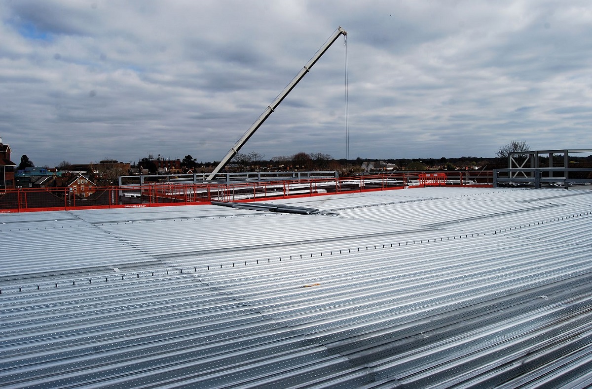 Metal decking was chosen as the most cost-effective solution for Piries Place Car Park
